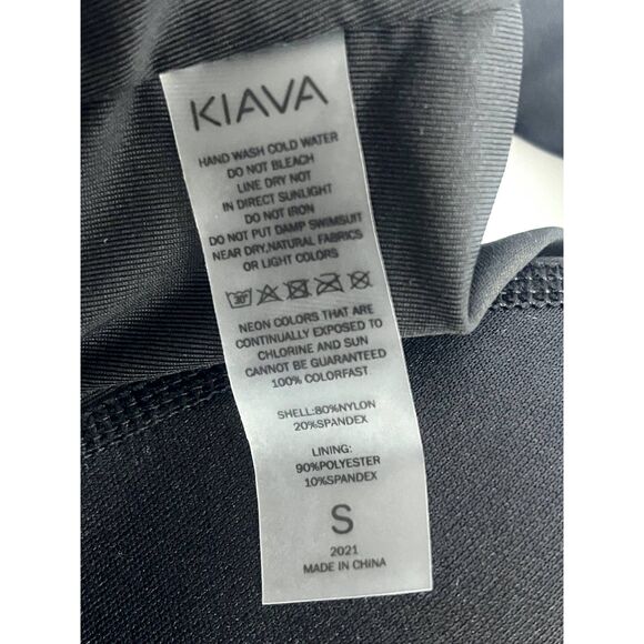 Kiava Black Tankini Swim Top Size S Babydoll Ruffle Girly Classic Cute Classy - Picture 8 of 10